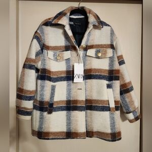 Zara Plaid Overshirt Shacket